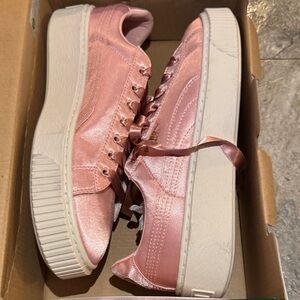 Puma Women's Satin Pink Sneakers